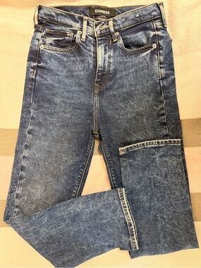 Express Women’s Blue Mom Jeans